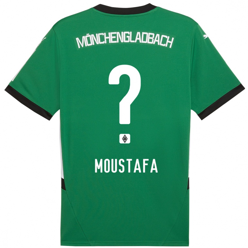 Kinder Fußball Seif Ashraf Moustafa #0 Grün Weiß Auswärtstrikot Trikot 2024/25 T-Shirt Luxemburg