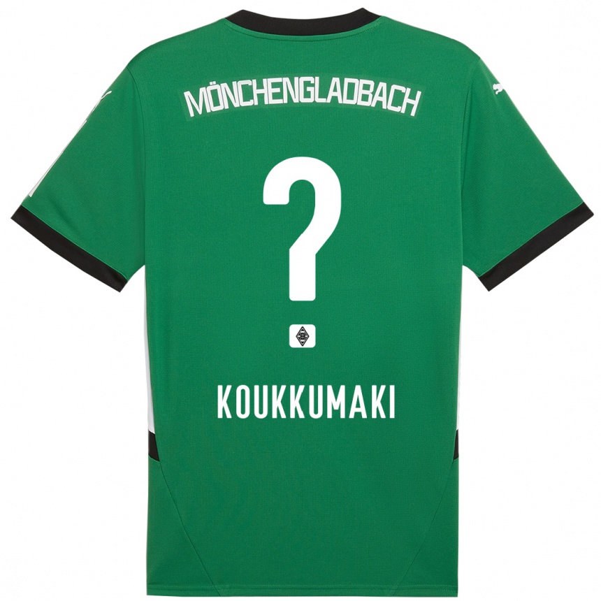 Kinder Fußball Taavi Koukkumäki #0 Grün Weiß Auswärtstrikot Trikot 2024/25 T-Shirt Luxemburg