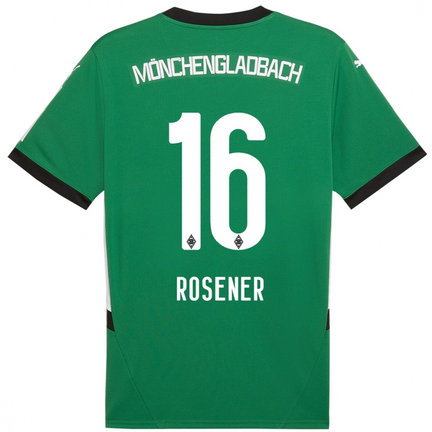 Kinder Fußball Chiara Rösener #16 Grün Weiß Auswärtstrikot Trikot 2024/25 T-Shirt Luxemburg