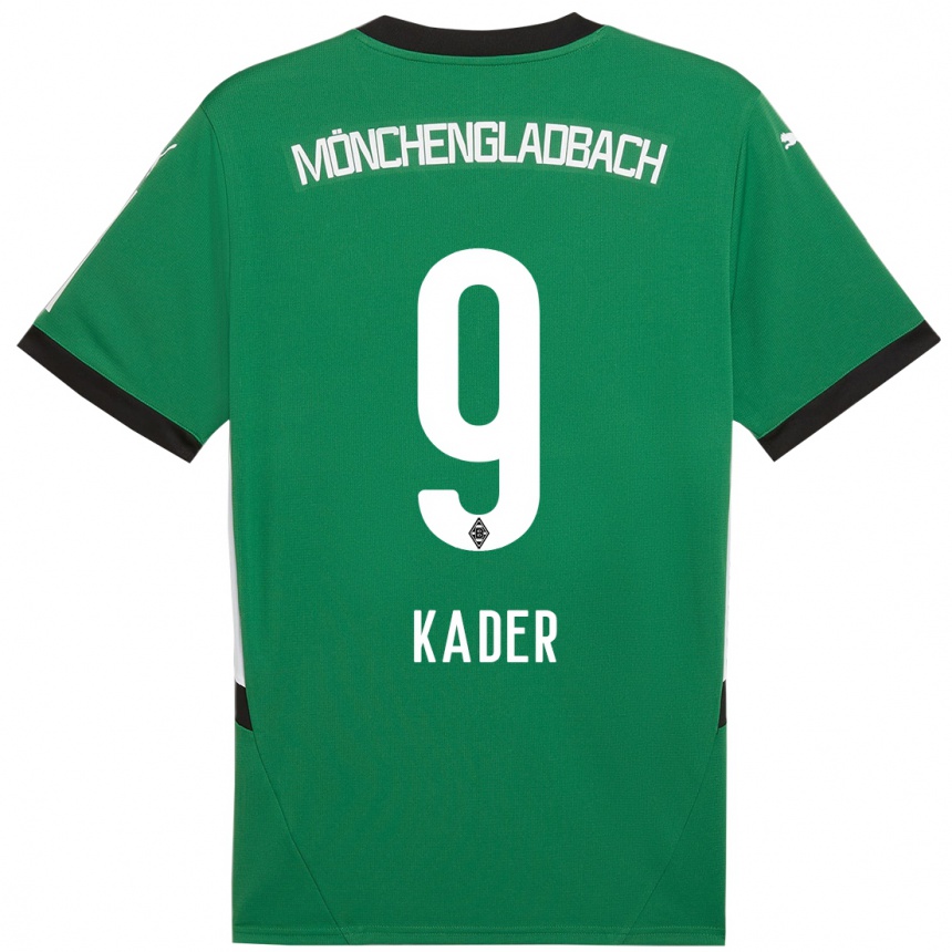 Kinder Fußball Cagatay Kader #9 Grün Weiß Auswärtstrikot Trikot 2024/25 T-Shirt Luxemburg