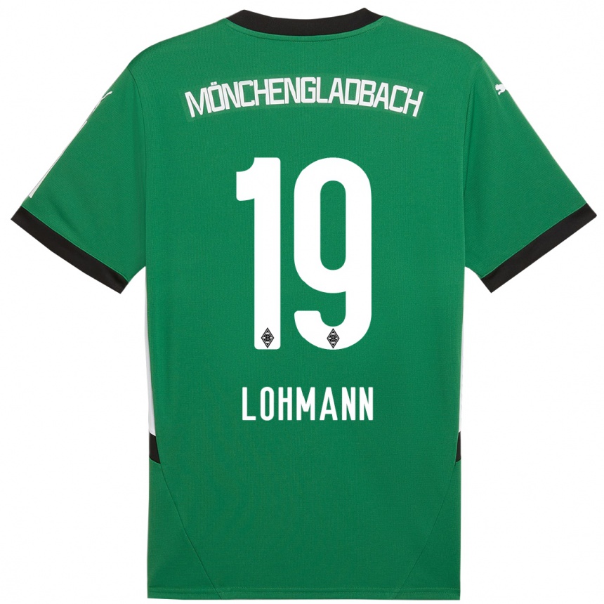 Kinder Fußball Mona Lohmann #19 Grün Weiß Auswärtstrikot Trikot 2024/25 T-Shirt Luxemburg