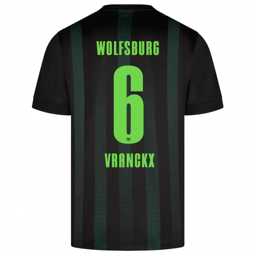 Kinder Fußball Aster Vranckx #6 Dunkelgrün Auswärtstrikot Trikot 2024/25 T-Shirt Luxemburg