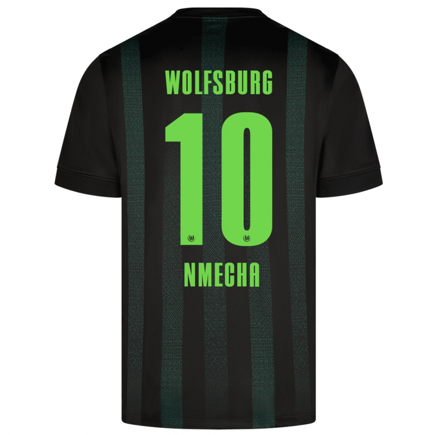 Kinder Fußball Lukas Nmecha #10 Dunkelgrün Auswärtstrikot Trikot 2024/25 T-Shirt Luxemburg