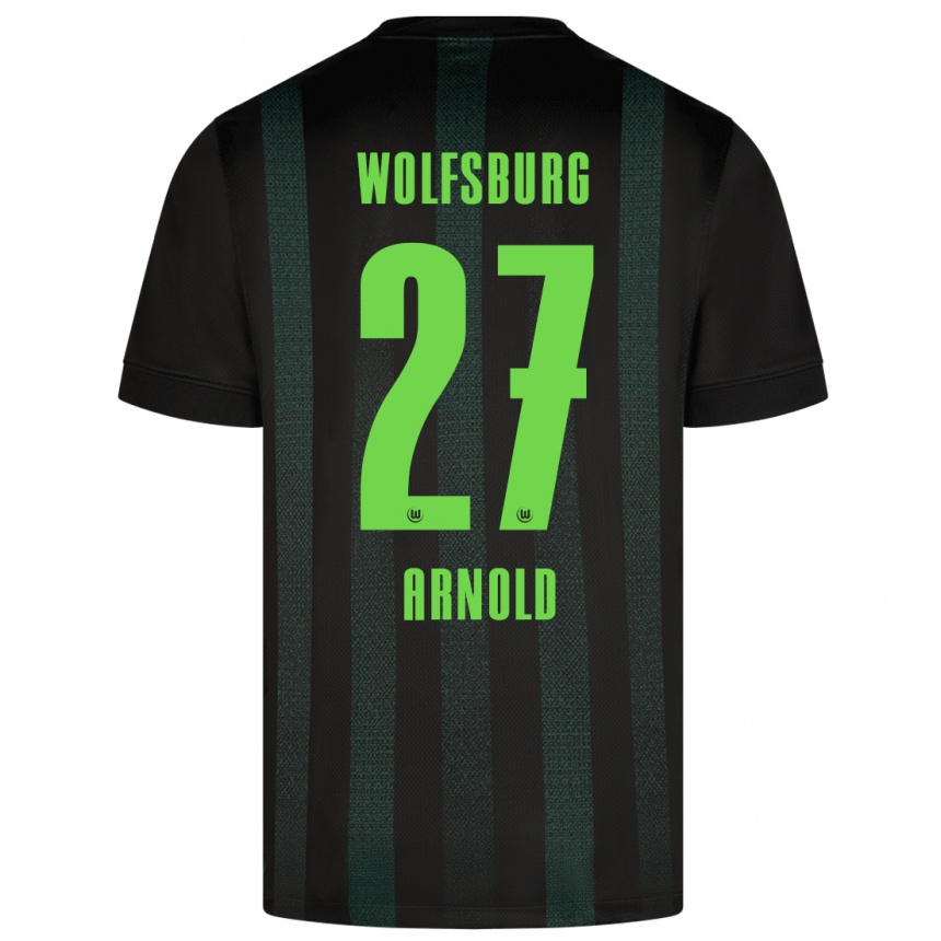 Kinder Fußball Maximilian Arnold #27 Dunkelgrün Auswärtstrikot Trikot 2024/25 T-Shirt Luxemburg