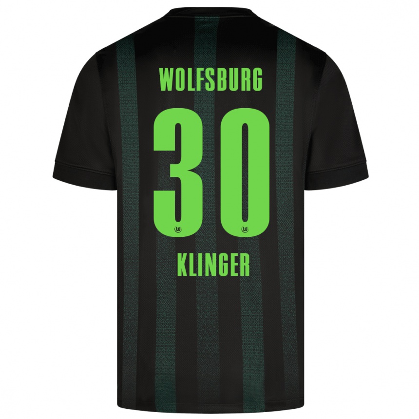 Kinder Fußball Niklas Klinger #30 Dunkelgrün Auswärtstrikot Trikot 2024/25 T-Shirt Luxemburg