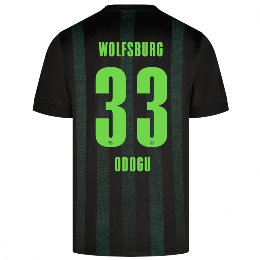 Kinder Fußball David Odogu #33 Dunkelgrün Auswärtstrikot Trikot 2024/25 T-Shirt Luxemburg