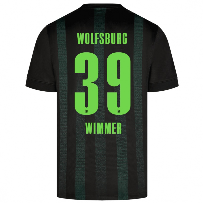 Kinder Fußball Patrick Wimmer #39 Dunkelgrün Auswärtstrikot Trikot 2024/25 T-Shirt Luxemburg