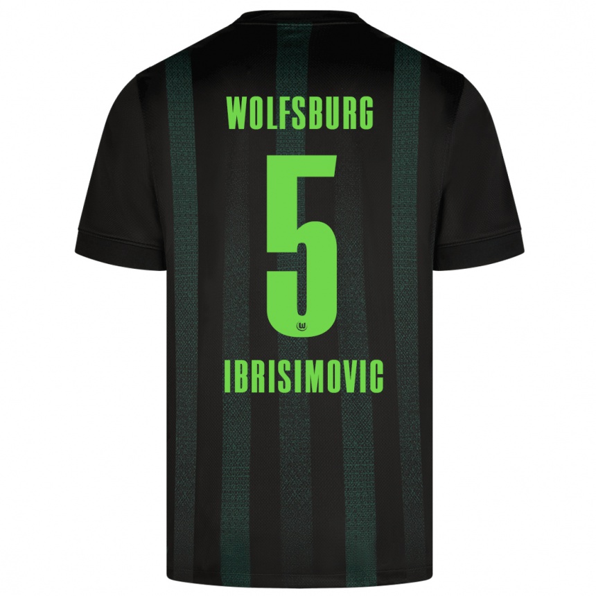 Kinder Fußball Amar Ibrisimovic #5 Dunkelgrün Auswärtstrikot Trikot 2024/25 T-Shirt Luxemburg