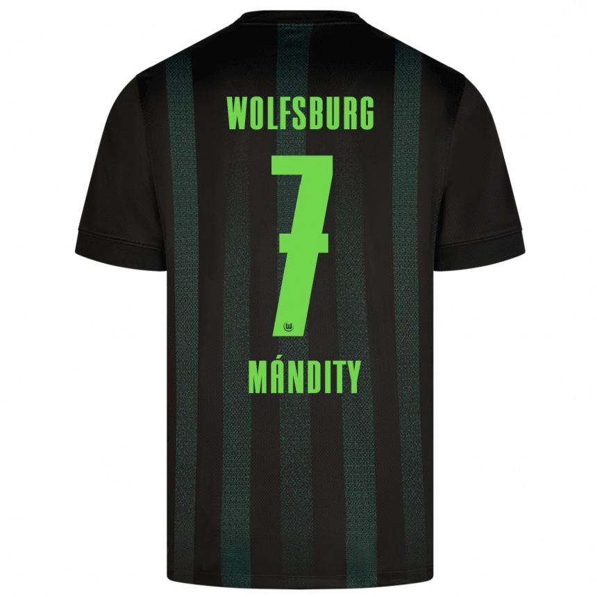 Kinder Fußball Márkó Mándity #7 Dunkelgrün Auswärtstrikot Trikot 2024/25 T-Shirt Luxemburg