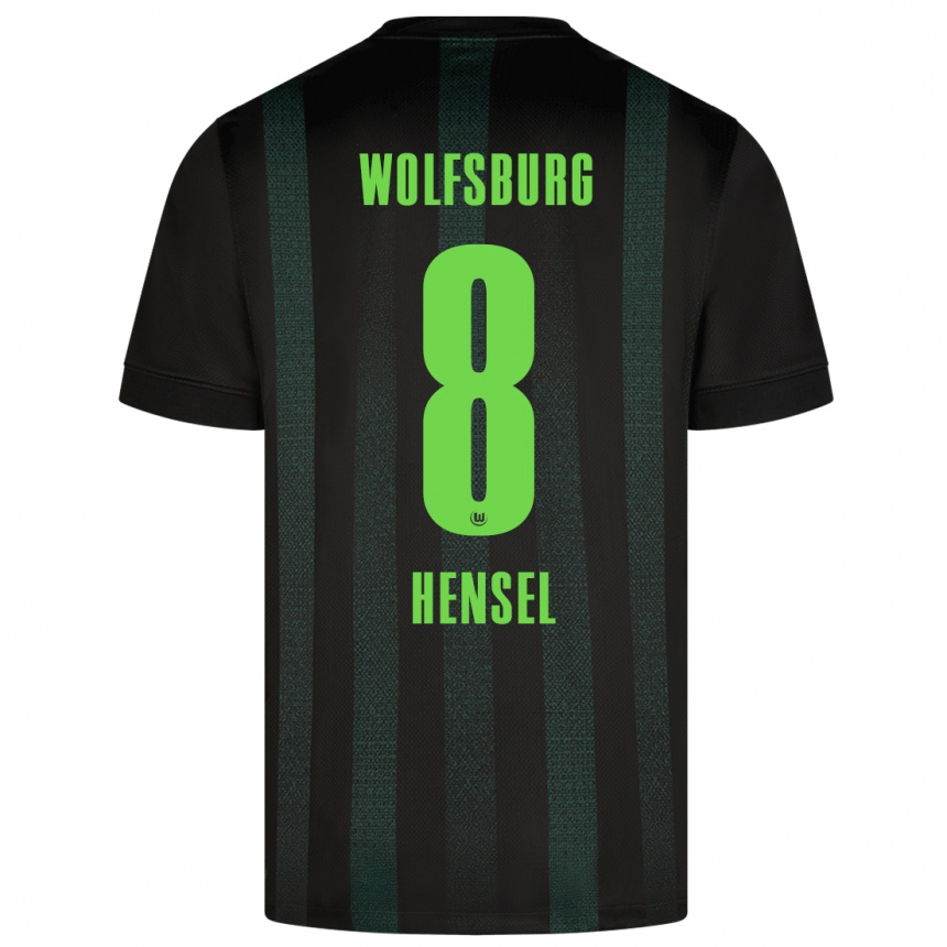 Kinder Fußball Pharell Hensel #8 Dunkelgrün Auswärtstrikot Trikot 2024/25 T-Shirt Luxemburg