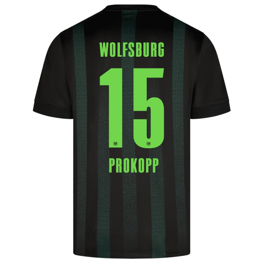 Kinder Fußball Oskar Prokopp #15 Dunkelgrün Auswärtstrikot Trikot 2024/25 T-Shirt Luxemburg