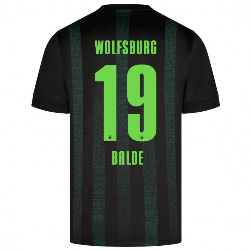 Kinder Fußball Saido Balde #19 Dunkelgrün Auswärtstrikot Trikot 2024/25 T-Shirt Luxemburg