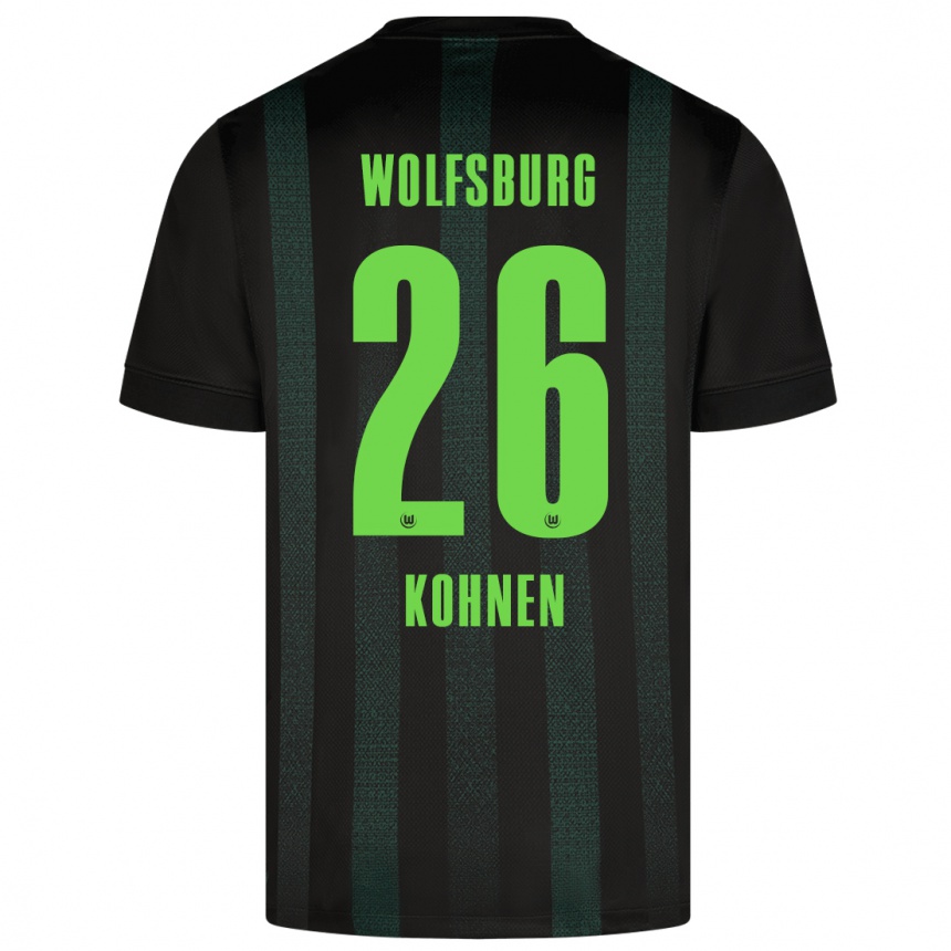 Kinder Fußball Ben Kohnen #26 Dunkelgrün Auswärtstrikot Trikot 2024/25 T-Shirt Luxemburg