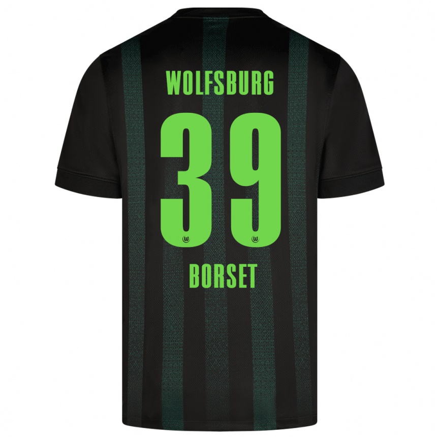 Kinder Fußball Anders Rønne Børset #39 Dunkelgrün Auswärtstrikot Trikot 2024/25 T-Shirt Luxemburg