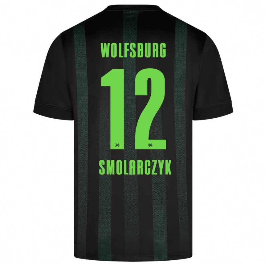 Kinder Fußball Nelly Smolarczyk #12 Dunkelgrün Auswärtstrikot Trikot 2024/25 T-Shirt Luxemburg