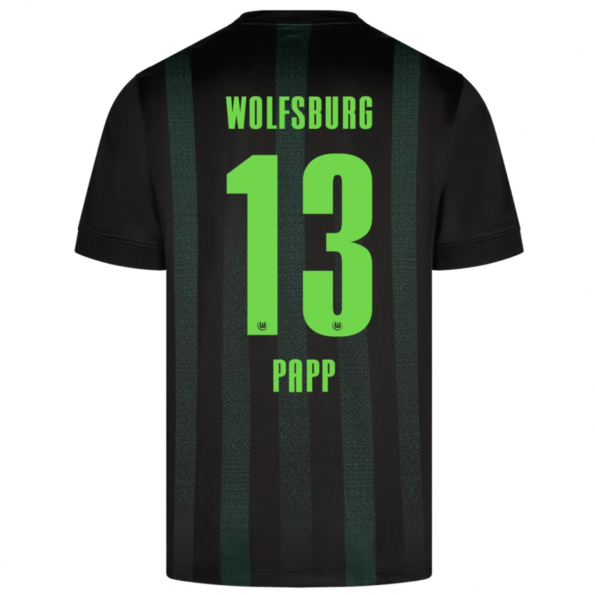 Kinder Fußball Luca Papp #13 Dunkelgrün Auswärtstrikot Trikot 2024/25 T-Shirt Luxemburg