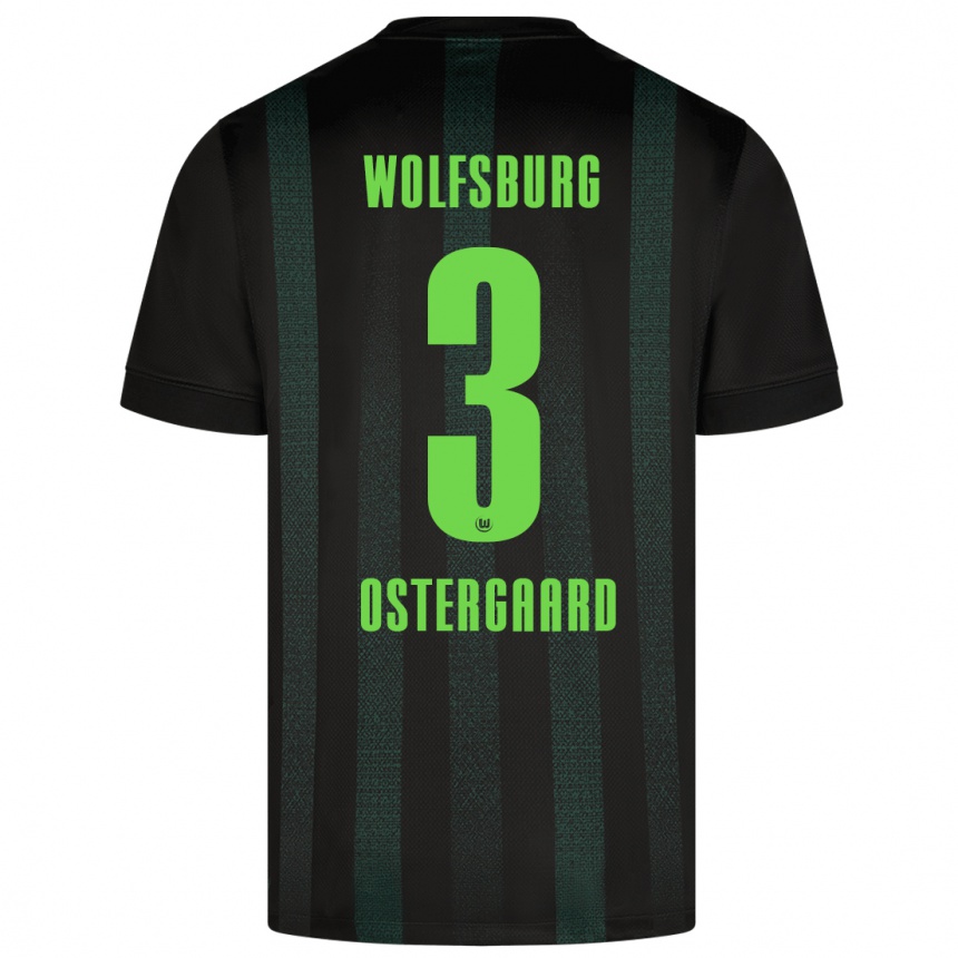 Kinder Fußball Christian Östergaard #3 Dunkelgrün Auswärtstrikot Trikot 2024/25 T-Shirt Luxemburg