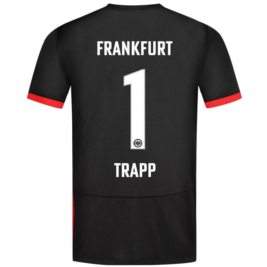 Kinder Fußball Kevin Trapp #1 Schwarz Auswärtstrikot Trikot 2024/25 T-Shirt Luxemburg