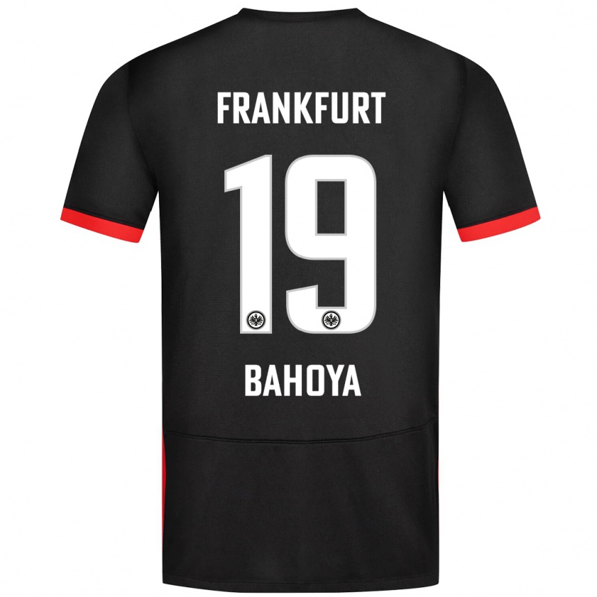 Kinder Fußball Jean-Mattéo Bahoya #19 Schwarz Auswärtstrikot Trikot 2024/25 T-Shirt Luxemburg