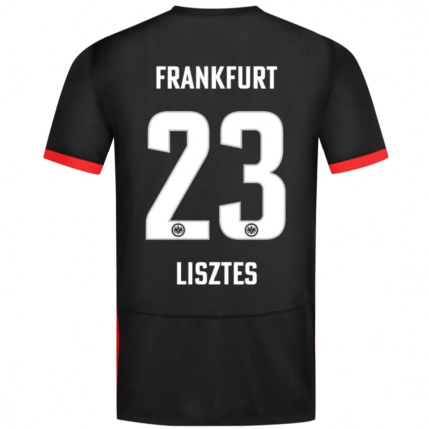 Kinder Fußball Krisztián Lisztes #23 Schwarz Auswärtstrikot Trikot 2024/25 T-Shirt Luxemburg