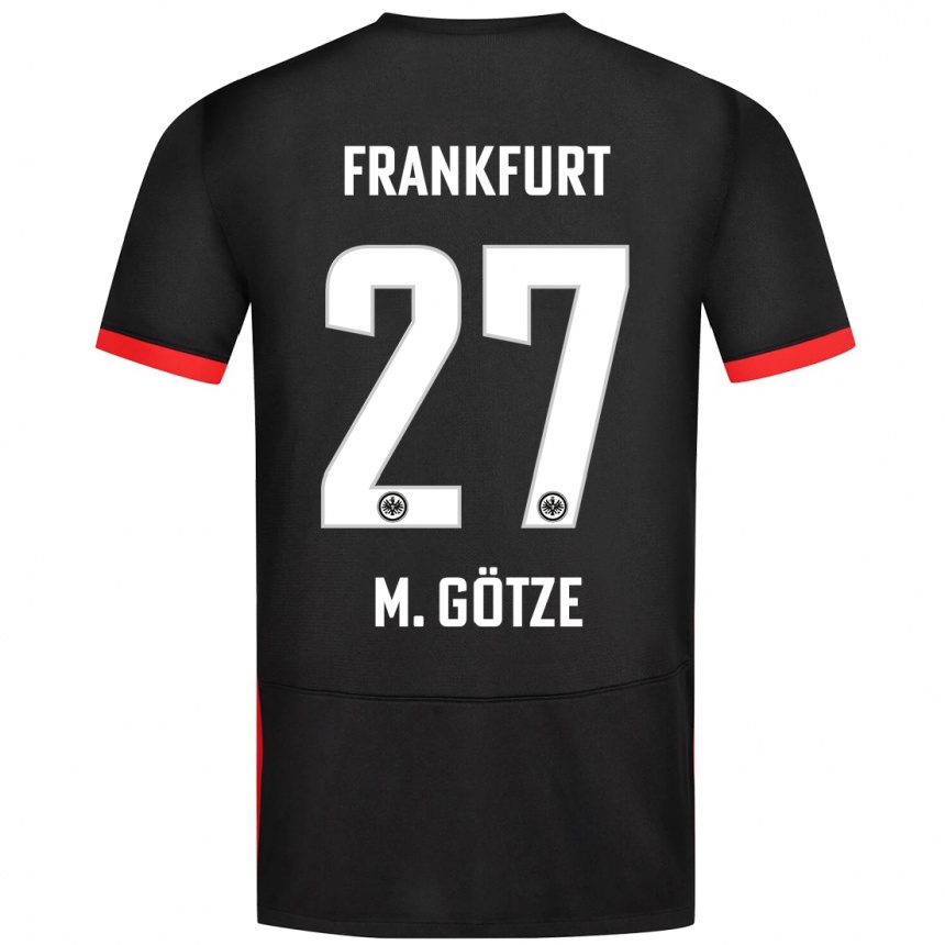 Kinder Fußball Mario Götze #27 Schwarz Auswärtstrikot Trikot 2024/25 T-Shirt Luxemburg