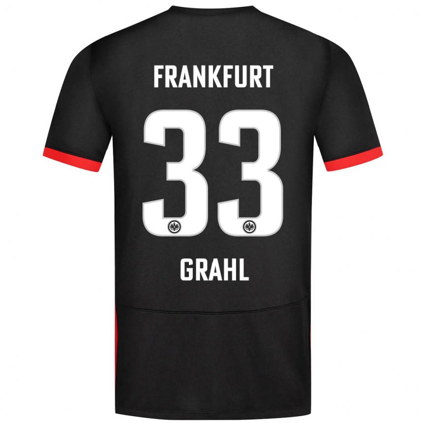 Kinder Fußball Jens Grahl #33 Schwarz Auswärtstrikot Trikot 2024/25 T-Shirt Luxemburg