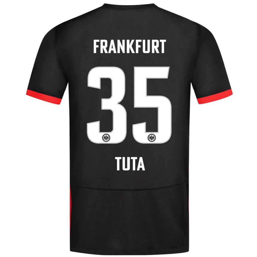 Kinder Fußball Tuta #35 Schwarz Auswärtstrikot Trikot 2024/25 T-Shirt Luxemburg