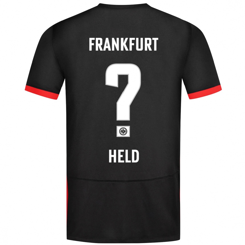 Kinder Fußball Louis Held #0 Schwarz Auswärtstrikot Trikot 2024/25 T-Shirt Luxemburg