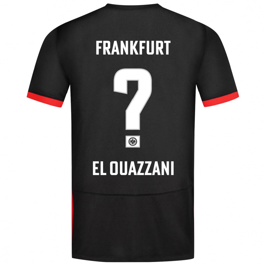 Kinder Fußball Nadir El Ouazzani #0 Schwarz Auswärtstrikot Trikot 2024/25 T-Shirt Luxemburg