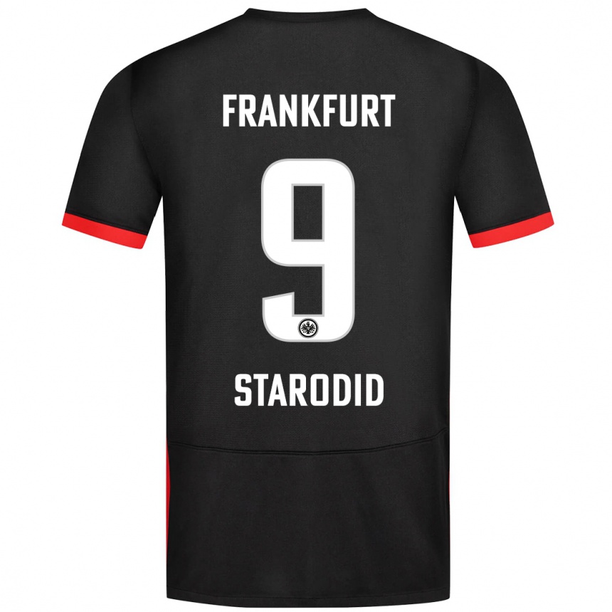 Kinder Fußball Daniel Starodid #9 Schwarz Auswärtstrikot Trikot 2024/25 T-Shirt Luxemburg