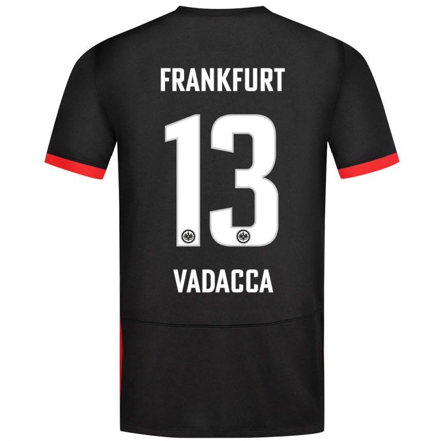 Kinder Fußball Gianni Vadacca #13 Schwarz Auswärtstrikot Trikot 2024/25 T-Shirt Luxemburg