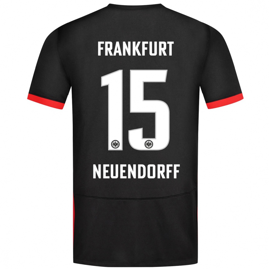 Kinder Fußball Nilo Neuendorff #15 Schwarz Auswärtstrikot Trikot 2024/25 T-Shirt Luxemburg