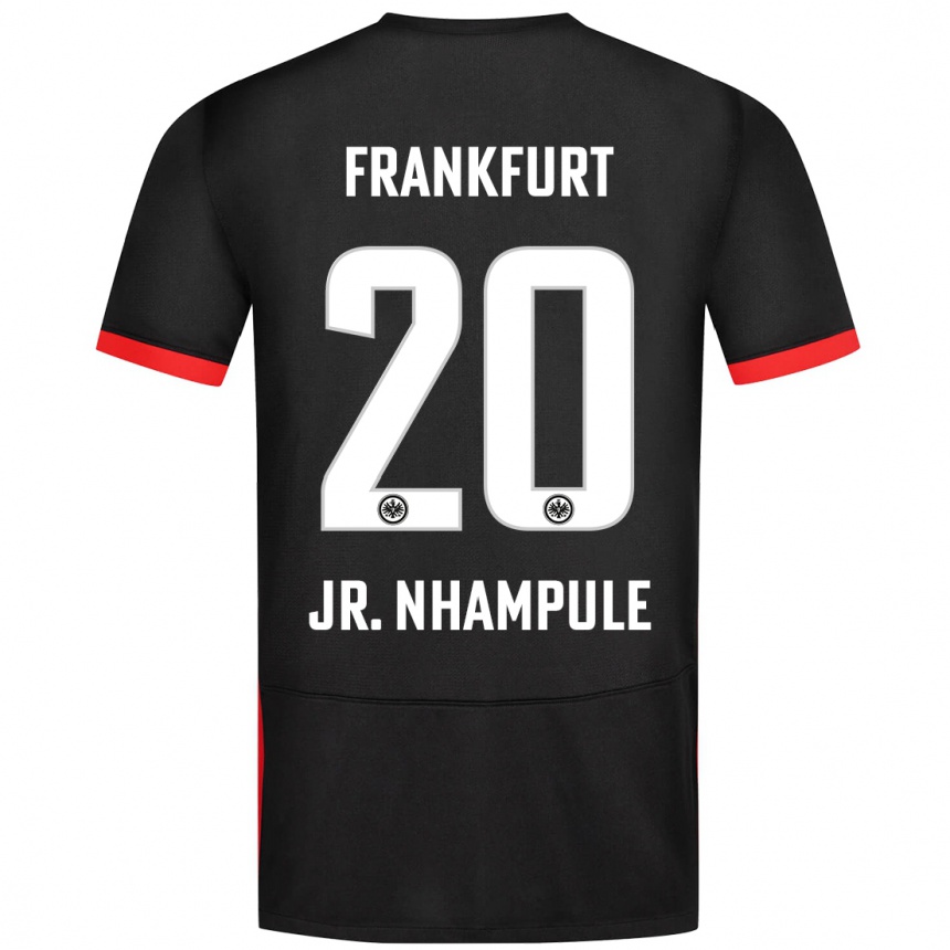 Kinder Fußball Antonio Junior Nhampule #20 Schwarz Auswärtstrikot Trikot 2024/25 T-Shirt Luxemburg