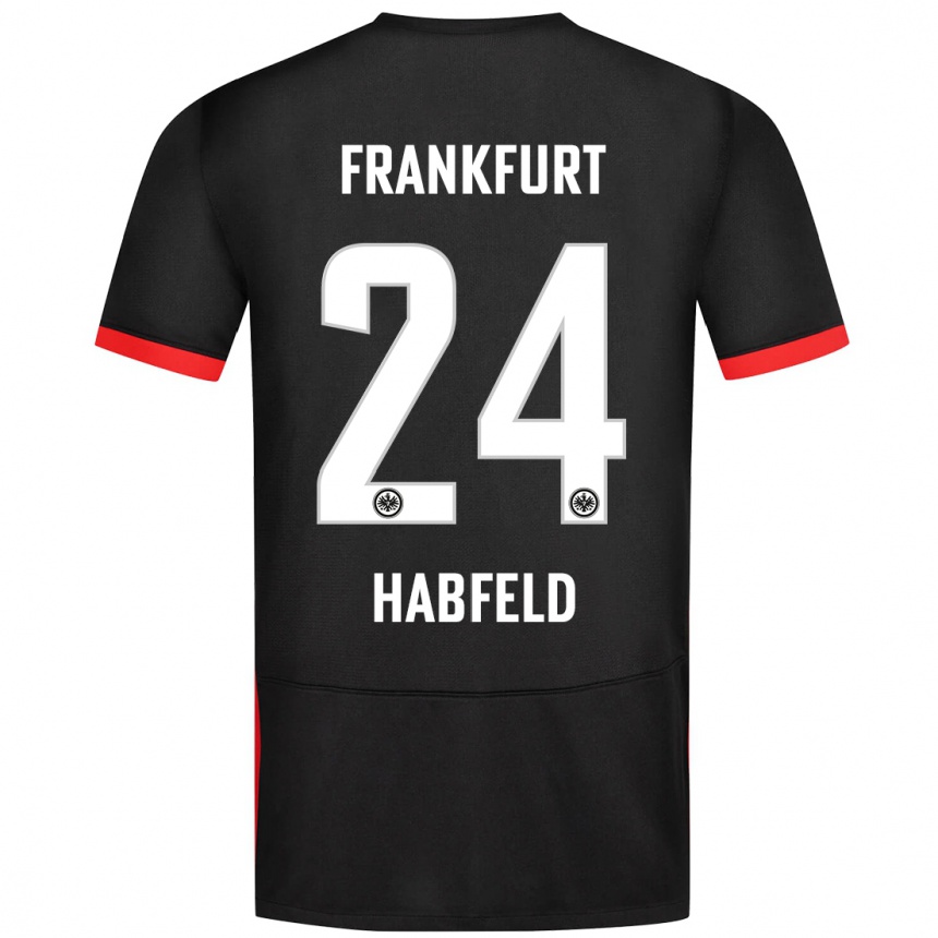 Kinder Fußball Josef Haßfeld #24 Schwarz Auswärtstrikot Trikot 2024/25 T-Shirt Luxemburg