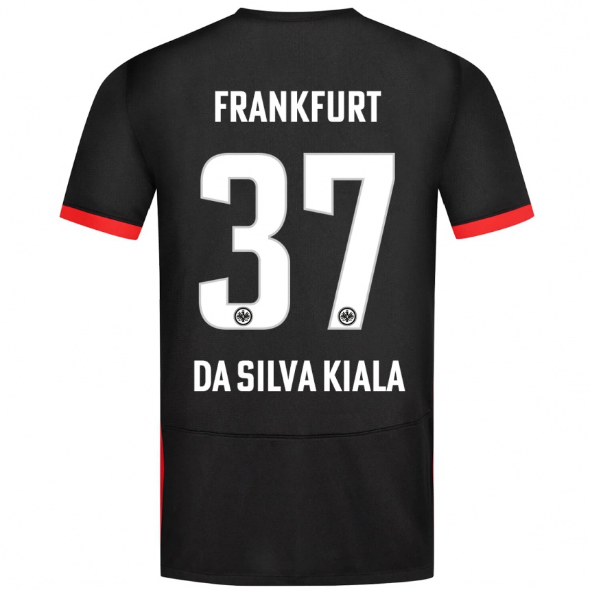 Kinder Fußball Joel Da Silva Kiala #37 Schwarz Auswärtstrikot Trikot 2024/25 T-Shirt Luxemburg