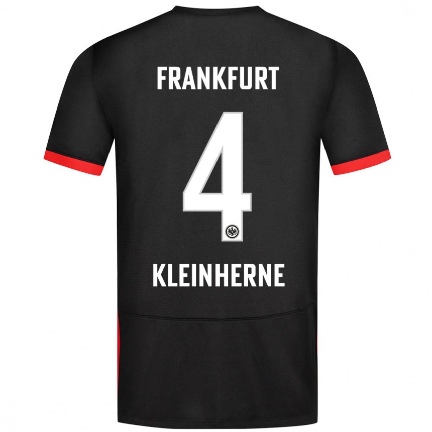 Kinder Fußball Sophia Kleinherne #4 Schwarz Auswärtstrikot Trikot 2024/25 T-Shirt Luxemburg