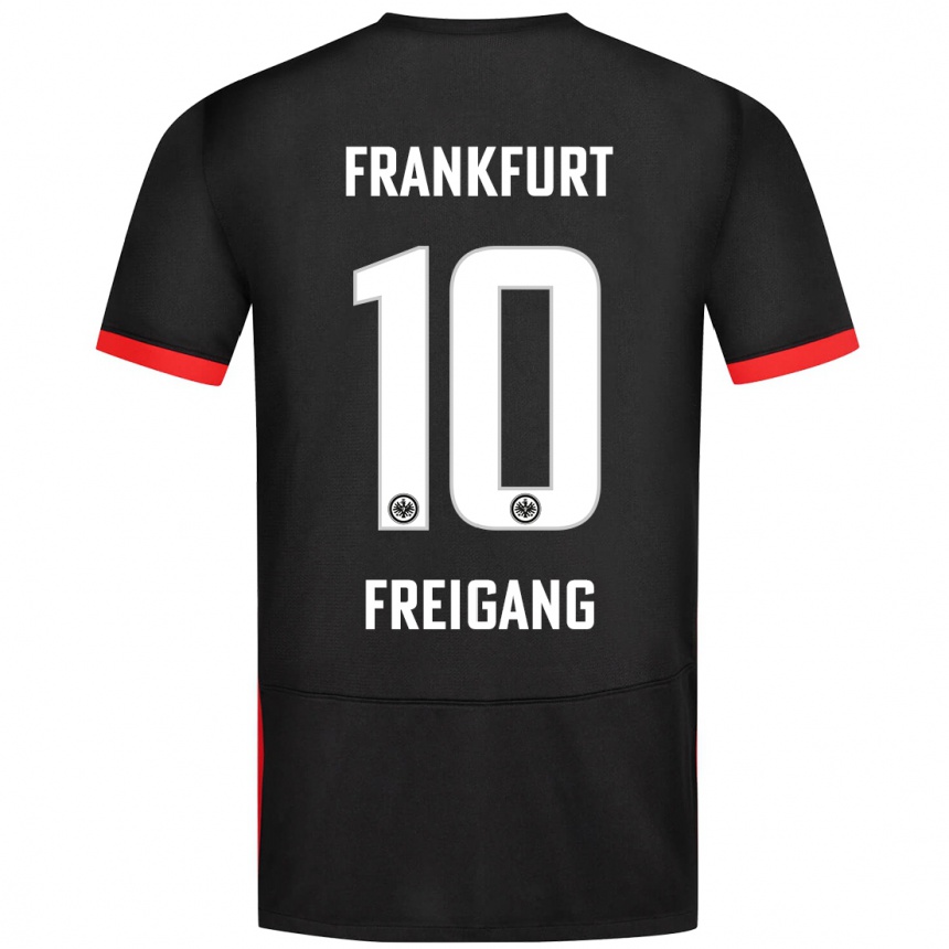 Kinder Fußball Laura Freigang #10 Schwarz Auswärtstrikot Trikot 2024/25 T-Shirt Luxemburg