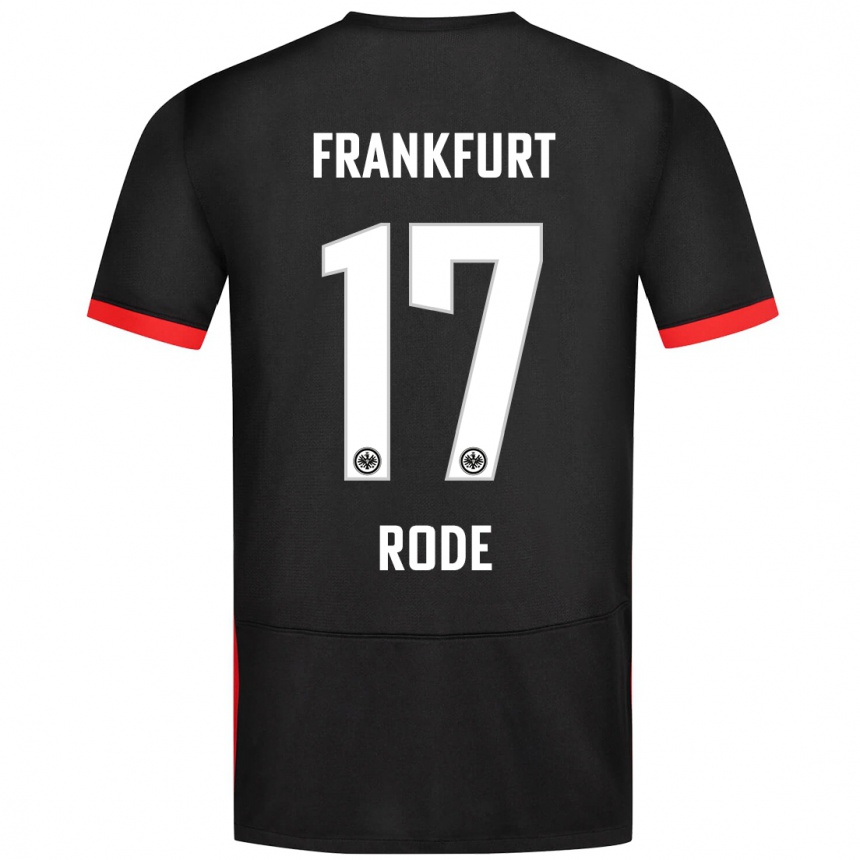 Kinder Fußball Sebastian Rode #17 Schwarz Auswärtstrikot Trikot 2024/25 T-Shirt Luxemburg