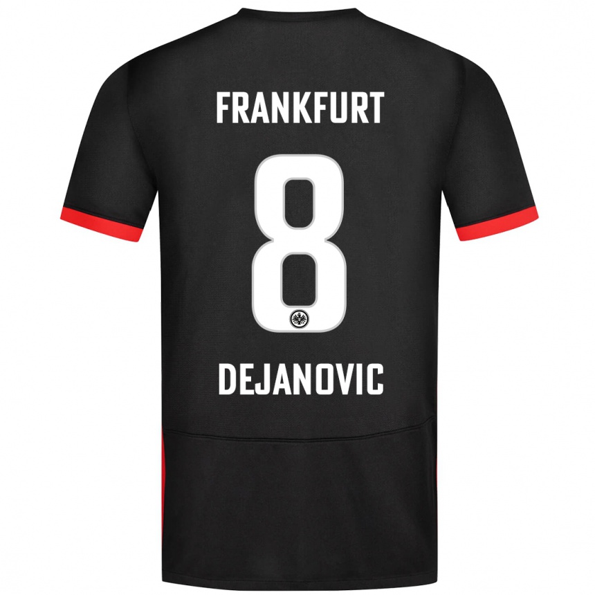 Kinder Fußball Daniel Dejanovic #8 Schwarz Auswärtstrikot Trikot 2024/25 T-Shirt Luxemburg