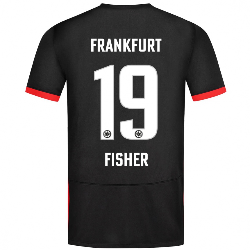 Kinder Fußball Ben-Luca Fisher #19 Schwarz Auswärtstrikot Trikot 2024/25 T-Shirt Luxemburg