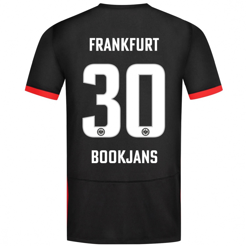 Kinder Fußball Jakob Bookjans #30 Schwarz Auswärtstrikot Trikot 2024/25 T-Shirt Luxemburg