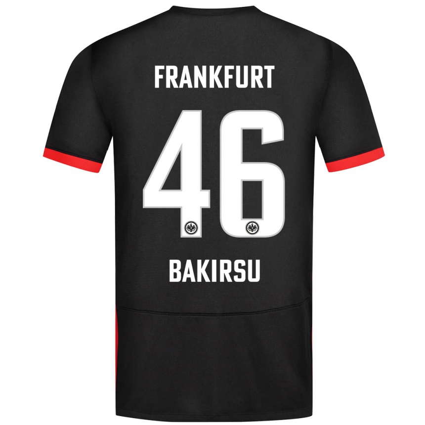 Kinder Fußball Hüseyin Bakirsu #46 Schwarz Auswärtstrikot Trikot 2024/25 T-Shirt Luxemburg