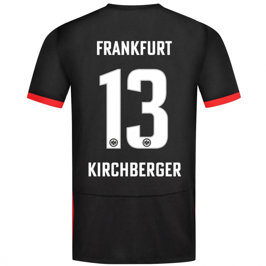 Kinder Fußball Virginia Kirchberger #13 Schwarz Auswärtstrikot Trikot 2024/25 T-Shirt Luxemburg