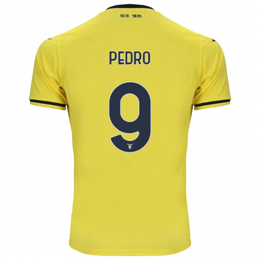 Kinder Fußball Pedro #9 Gelb Auswärtstrikot Trikot 2024/25 T-Shirt Luxemburg