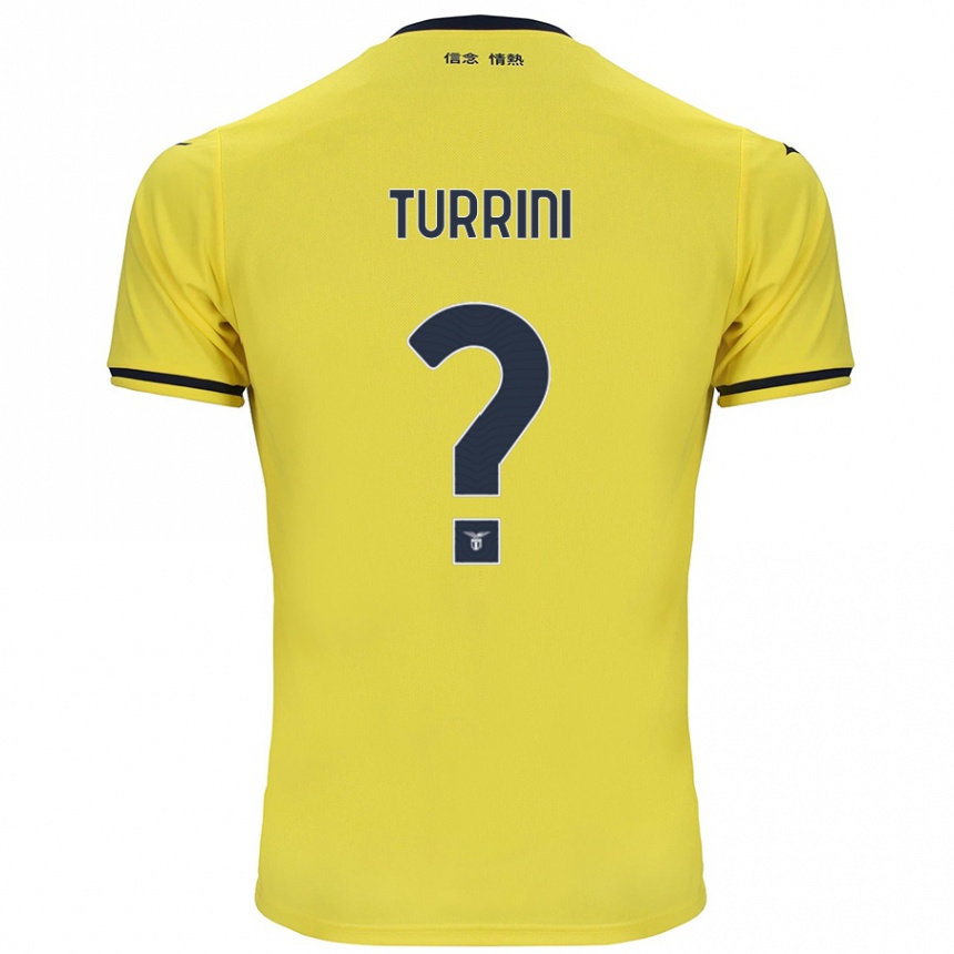 Kinder Fußball Giordano Turrini #0 Gelb Auswärtstrikot Trikot 2024/25 T-Shirt Luxemburg