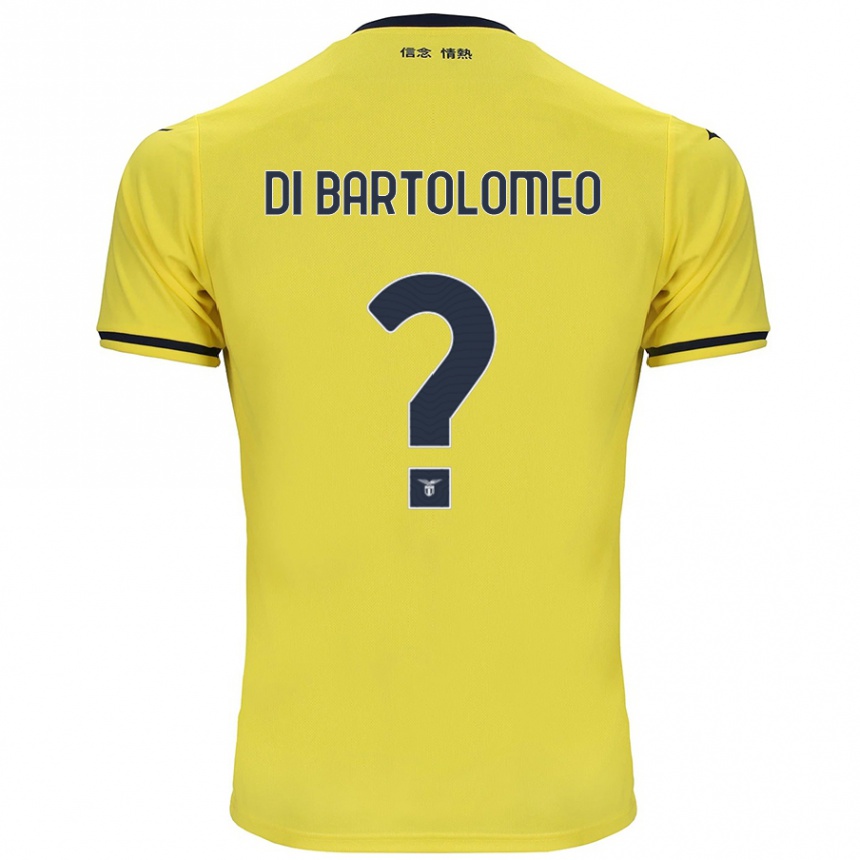 Kinder Fußball Damiano Di Bartolomeo #0 Gelb Auswärtstrikot Trikot 2024/25 T-Shirt Luxemburg