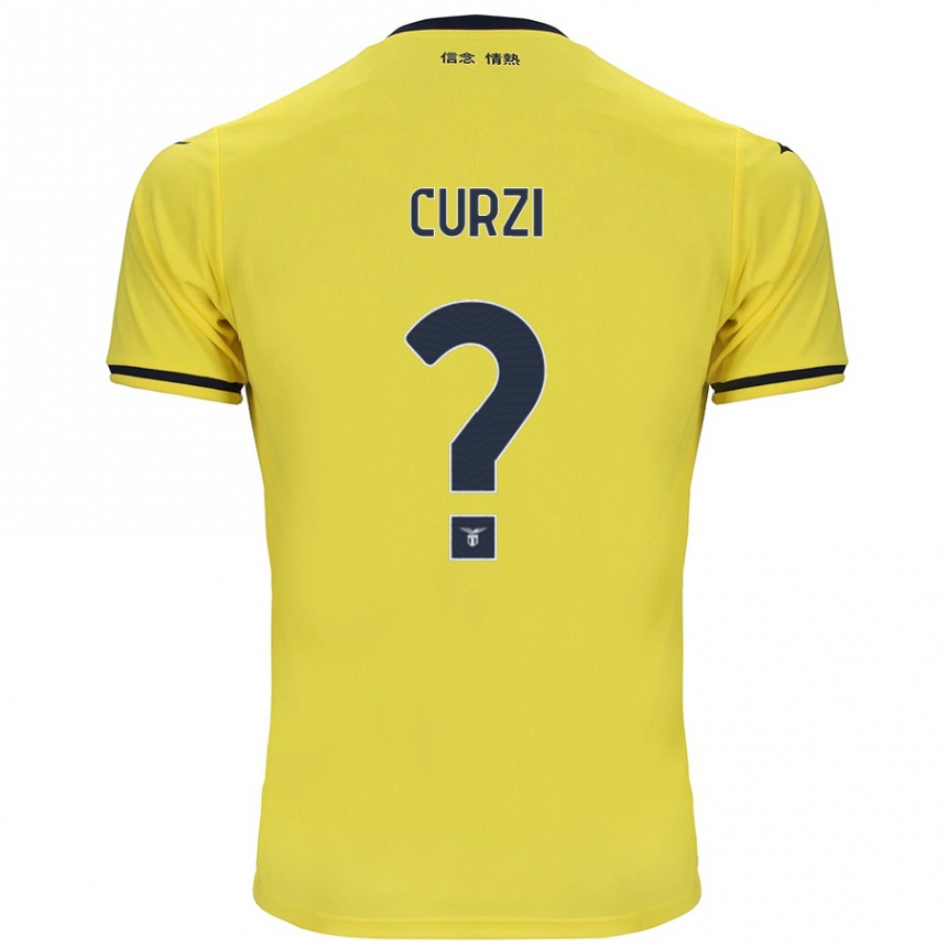 Kinder Fußball Simone Curzi #0 Gelb Auswärtstrikot Trikot 2024/25 T-Shirt Luxemburg