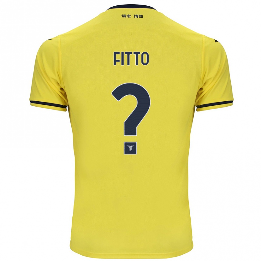 Kinder Fußball Gabriele Fitto #0 Gelb Auswärtstrikot Trikot 2024/25 T-Shirt Luxemburg