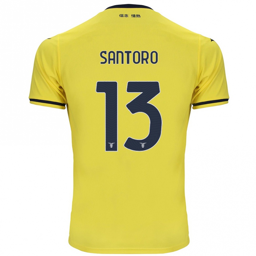 Kinder Fußball Martina Santoro #13 Gelb Auswärtstrikot Trikot 2024/25 T-Shirt Luxemburg