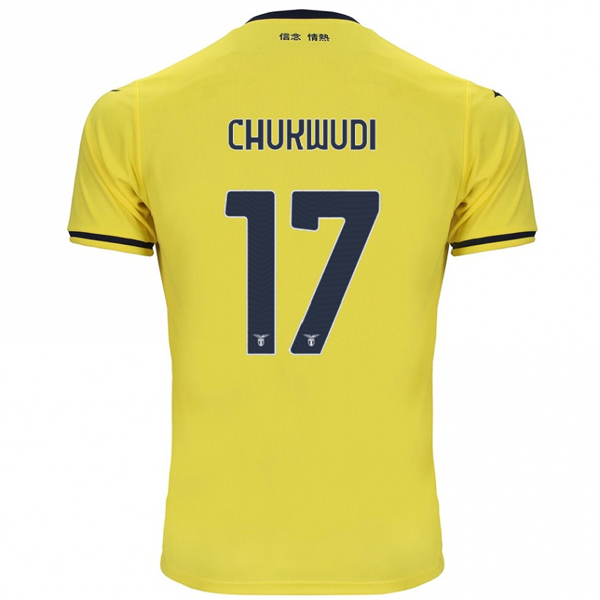 Kinder Fußball Ogonna Franca Chukwudi #17 Gelb Auswärtstrikot Trikot 2024/25 T-Shirt Luxemburg